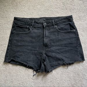 Free Assembly black denim jean shorts size 12